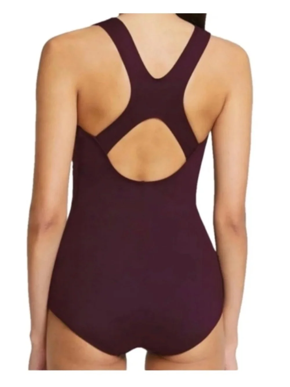 BALEAF RACERBACK UPF 50+ Wine Red Athletic One Piece Bathing Suit. Sz 3XL.